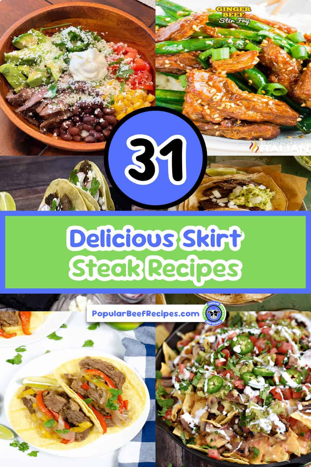 Delicious skirt steak recipes including tacos, stir fry, and more.